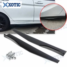 Universal Glossy Black Side Skirt Rocker Splitters Diffuser Winglet Wind Wing