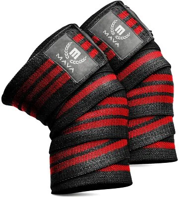 Mava Knee 72" Compression Wraps for Gym Workout, Power Lifting - Image 1 of 4