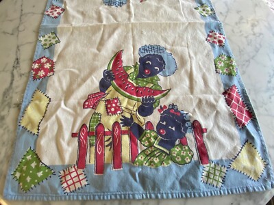 Vintage Farmhouse Kitchen towel patchwork watermelon 15'' x 25''