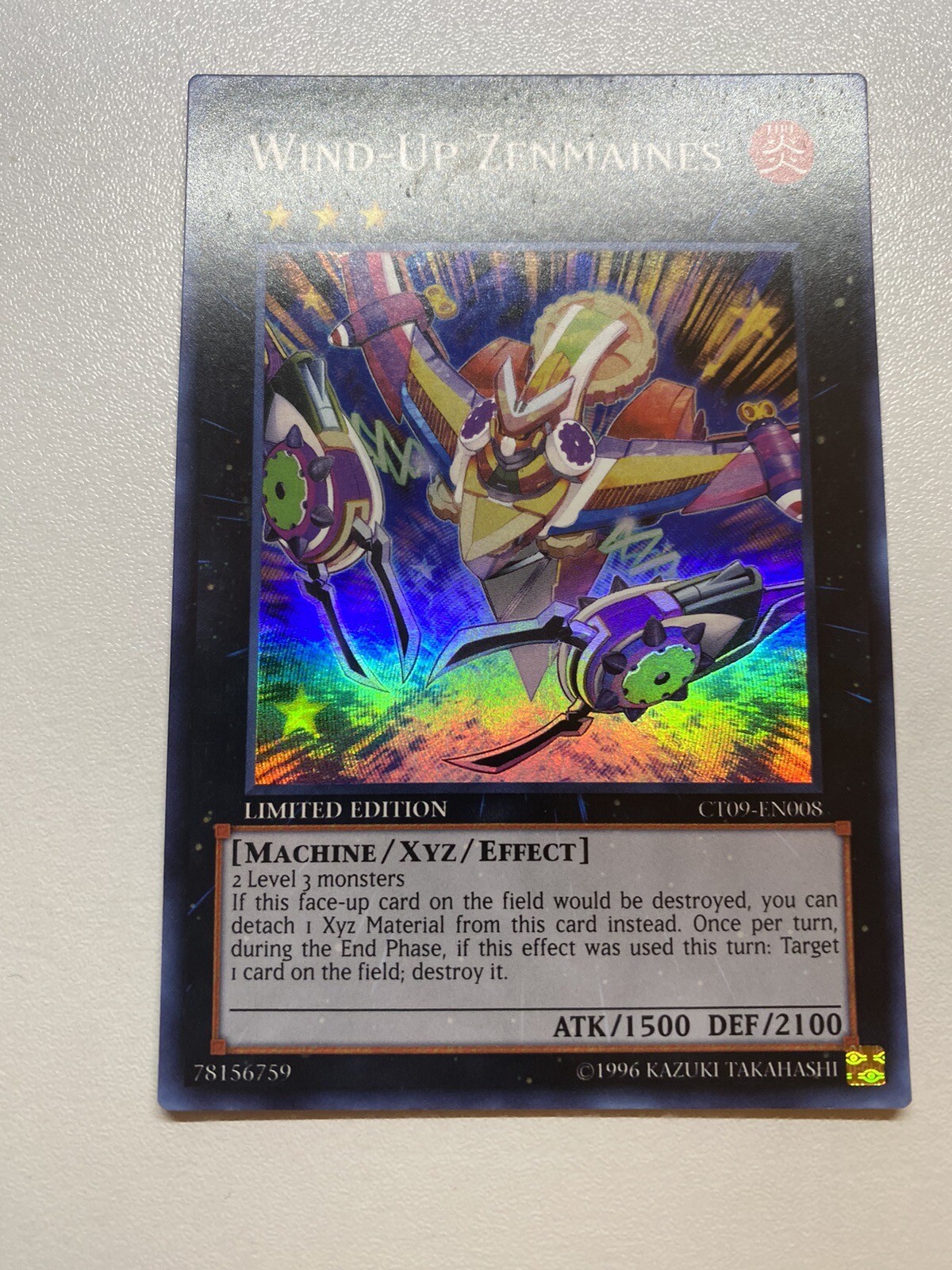 YuGiOh! WindUp Zenmaines Super Rare Limited Edition CT09EN008 MP eBay