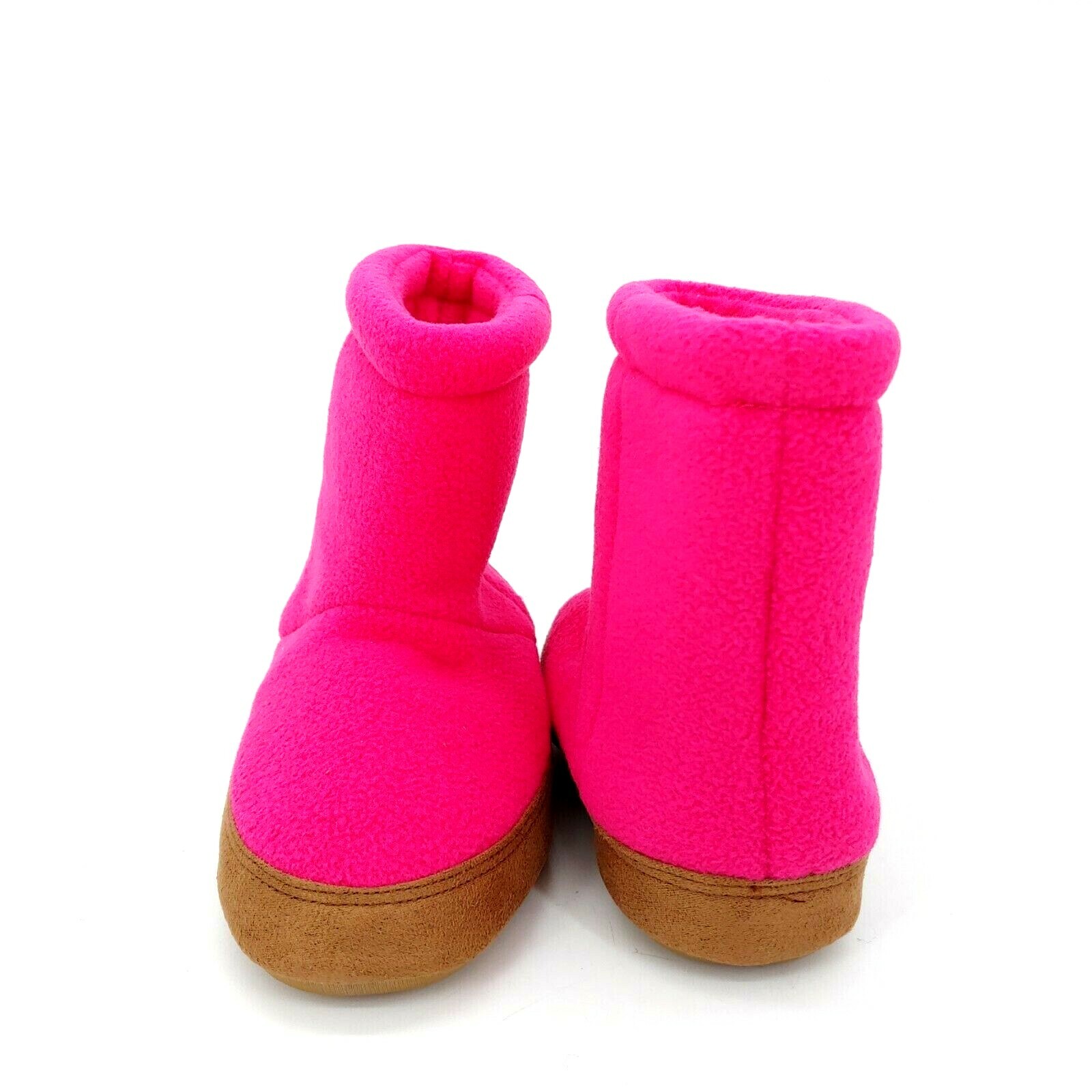 SAOLA Pantofole alla caviglia Lands End bambine pile magenta rosa suola morbida 9