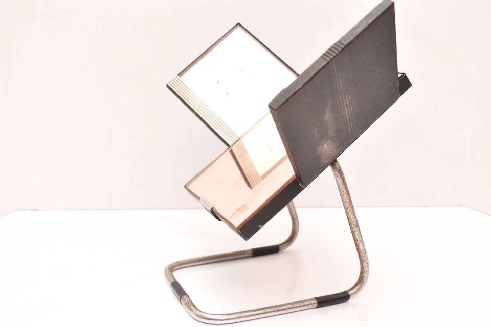 Tríptico Óptico Americano Vintage Espejo Ajustable Oftalmología Art Deco ATQ Foto 4 de 4