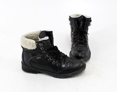 Ankle boots s.Oliver boots lace-up faux leather black size 37