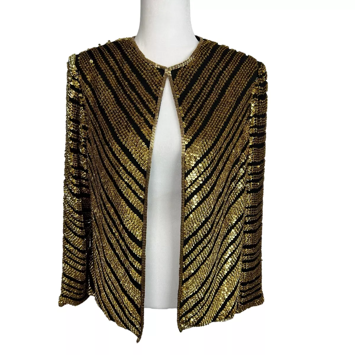 Gold evening shop cardigan
