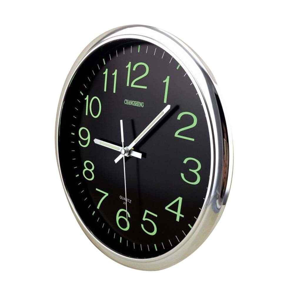 Luminous Wall Clock Silent NonTicking Night Light Temperature Humidity