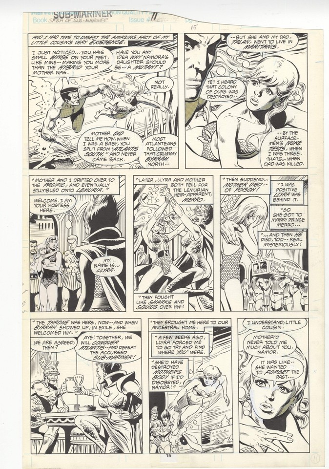 Saga of the Sub-Mariner #11 pg 15 Original Art by Rich Buckler Comic Art