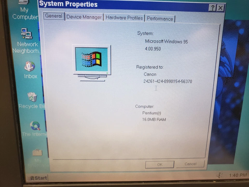 Vintage Rare Canon Innova Book 1000 CN500 486SX-33 Laptop Computer *AS-IS Read - Image 3 of 4