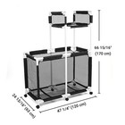 AplusChoice 186 Gal with Top Rack Pool Storage Bin Rolling Wheel Toy Cart Patio — photo 8