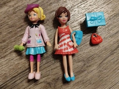 2 Vintage Fashion Polly Pocket Mattel Puppen Dolls 2001 Künstlerin, Fashiongirl