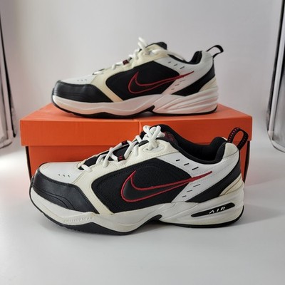 Nike Air Monarch IV Men Sneakers Wh/Blk,Red Sz. 14-4E Wide, From A Smoking Home.