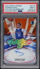 2025 Topps Chrome Cooper Flagg Future Stars RC Auto Orange Refractor/25 PSA 9/10