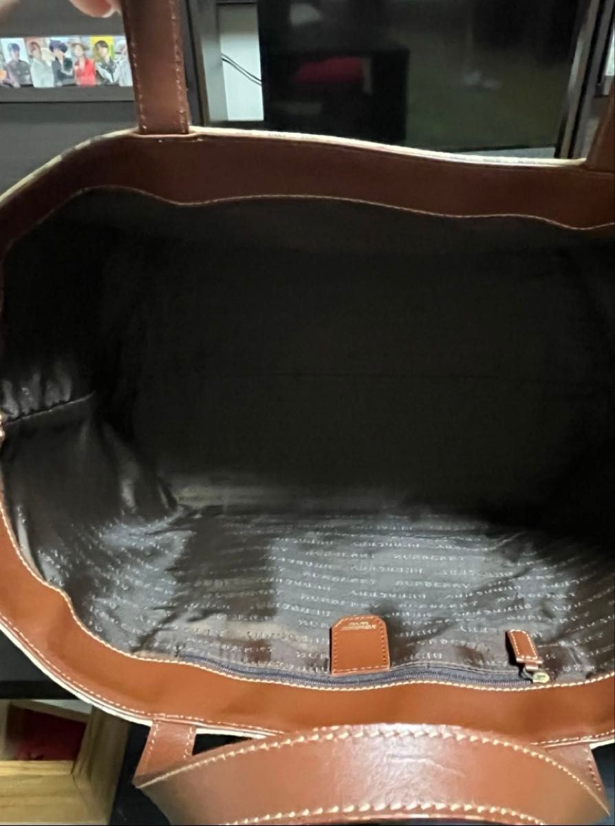 Rare BURBERRY Large Capacity Tote Bag Mother Bag image 6