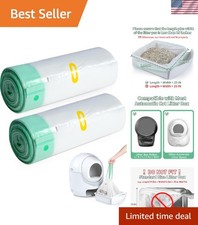 40 Count Cat Litter Box Liners for Automatic Cat Litter Box and Litter Box Ro...