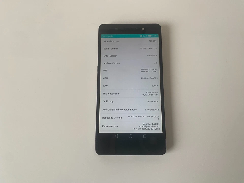 Honor 7 Dual Sim Grau PLK-L01 LTE 3GB/16GB 13,21cm (5,2Zoll) Android Smartphone - Bild 3 von 4