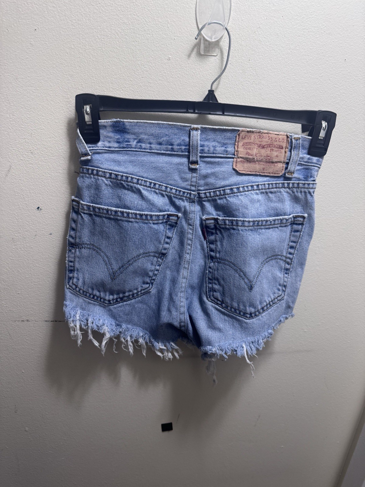 Levi's Light Wash Denim Cutoff Shorts with Frayed Hem size 0