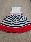 Bonnie Baby Dress 24 Months Girl Nautical USA Ribbon Ruffles Polka Dots Stripes — photo 6