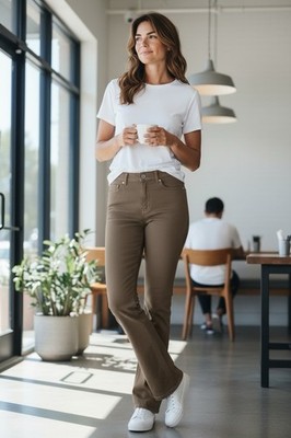 Perfect Democracy Size 2 Brown Women s Jeans (31  Inseam)