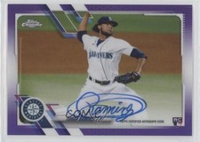 2021 Topps Chrome Rookie Purple Refractor 188/250 Yohan Ramirez #RA-YR Auto 0e7u