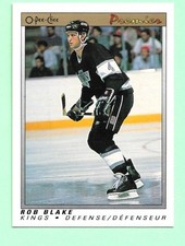 (1) ROB BLAKE 1990-91 OPC PREMIER # 6 KINGS ROOKIE NM+ CARD (N4256). rookie card picture