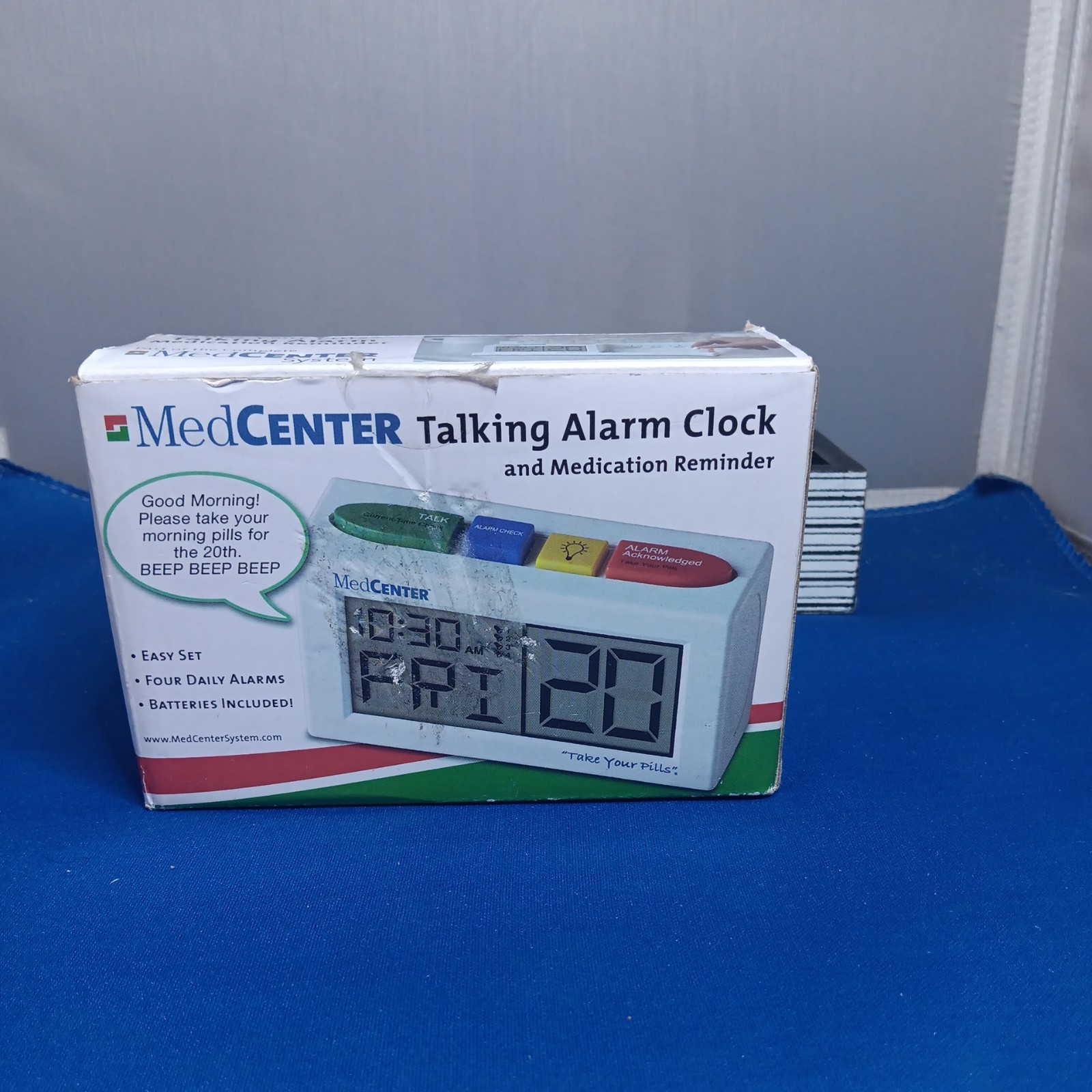 Med Center Take Your Pills Talking Alarm Clock Medication Reminder Alerts Meds