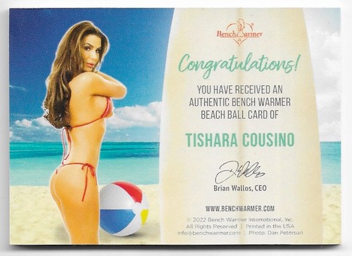 2026 BENCHWARMER GIRLS OF SUMMER SERIES 2 TISHARA COUSINO BEACH BALL CARD /3 3/3