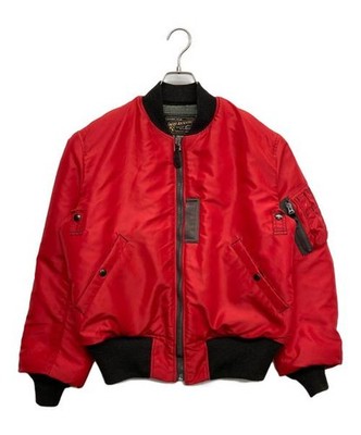 Buzz Rickson MA-1 Flight Jacket Bomber Military Jacket Red Used
