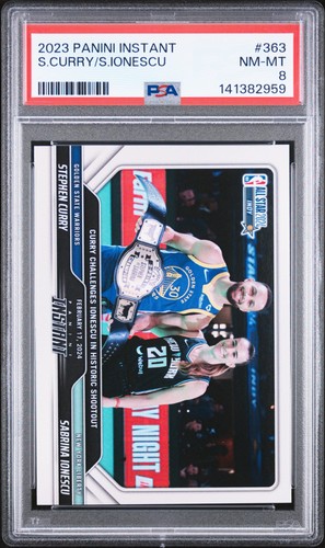 2023 PANINI INSTANT #363 SABRINA IONESCU/STEPHEN CURRY PSA 8