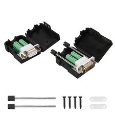 DB9 Solderless Connector RS232 D-SUB Serial to 9-Pin Port Terminal Male5292