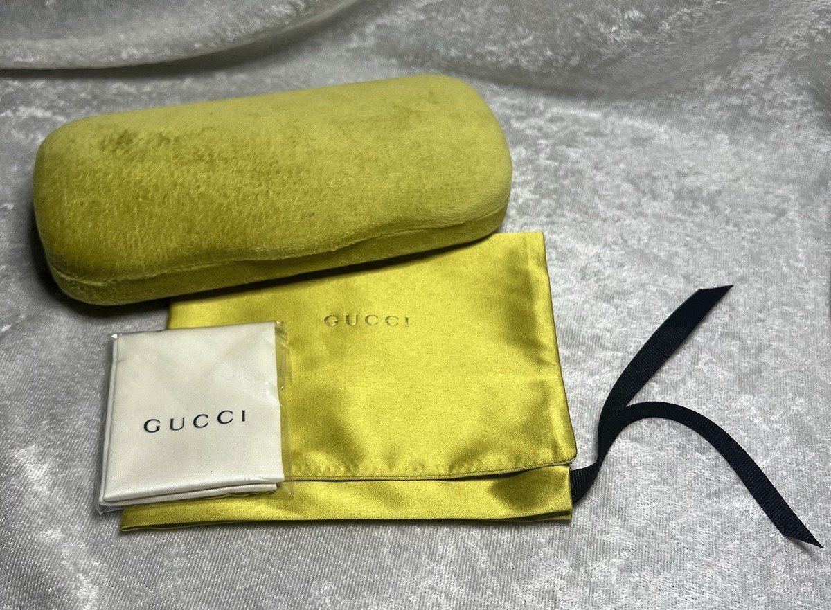 Vintage Gucci Green Velvet Eyeglass Case w/ Dust Bag & Cloth  display picture 1