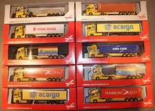 10x Herpa ACARGO Hamburg Scania/Volvo/MAN Container/GaPlaSZ 1:87 H0 NEU OVP