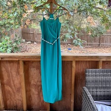 Zara Trafaluc Women's Green Belted Maxi Dress Size XS