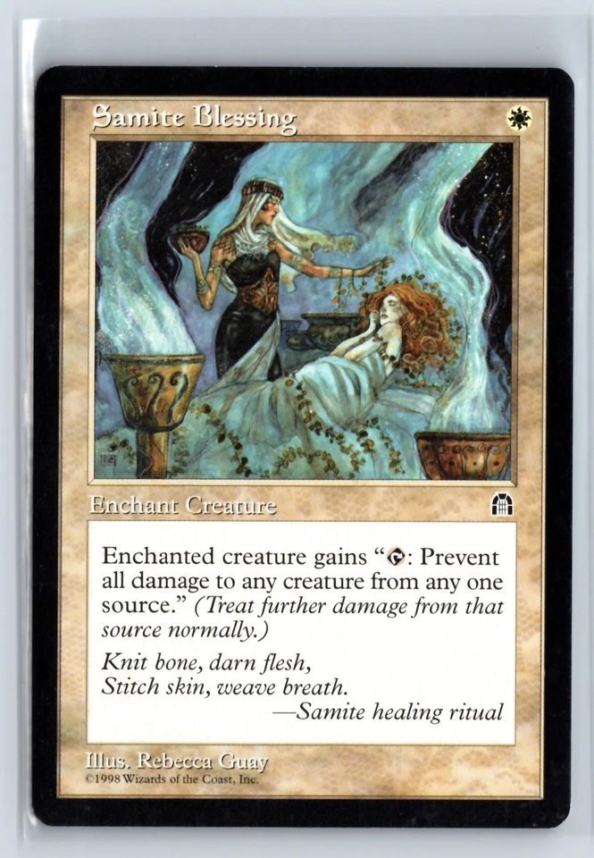 (7X) Samite Blessing Stronghold Common – MTG Magic the Gathering Card - Image 3 of 4