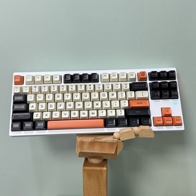 Carbon SA Profile Keycaps Orange Beige Black ABS Doubleshot Keycap Set
