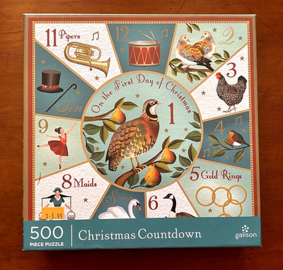 GALISON 500 PC PUZZLE ''CHRISTMAS COUNTDOWN'' BY MICHAEL STORRINGS NEW