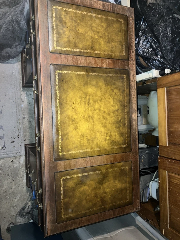 Vintage Leather-Top Executive Desk - Image 2 of 4