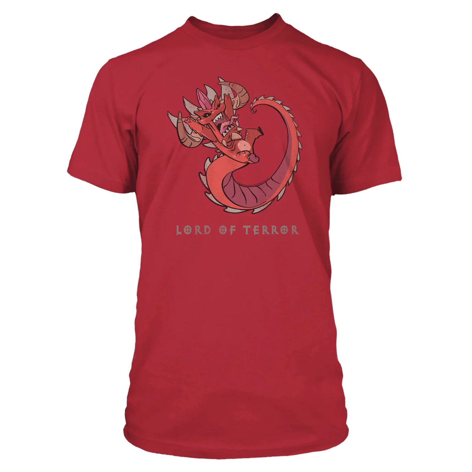 ALTRA T Shirt Diablo Uomo J!NX Cartoon Signore del Terrore Top Rosso Nuova