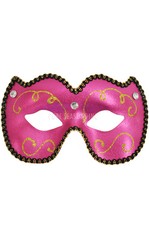 Brand New Mardi Gras Eye Mask Hot Pink 