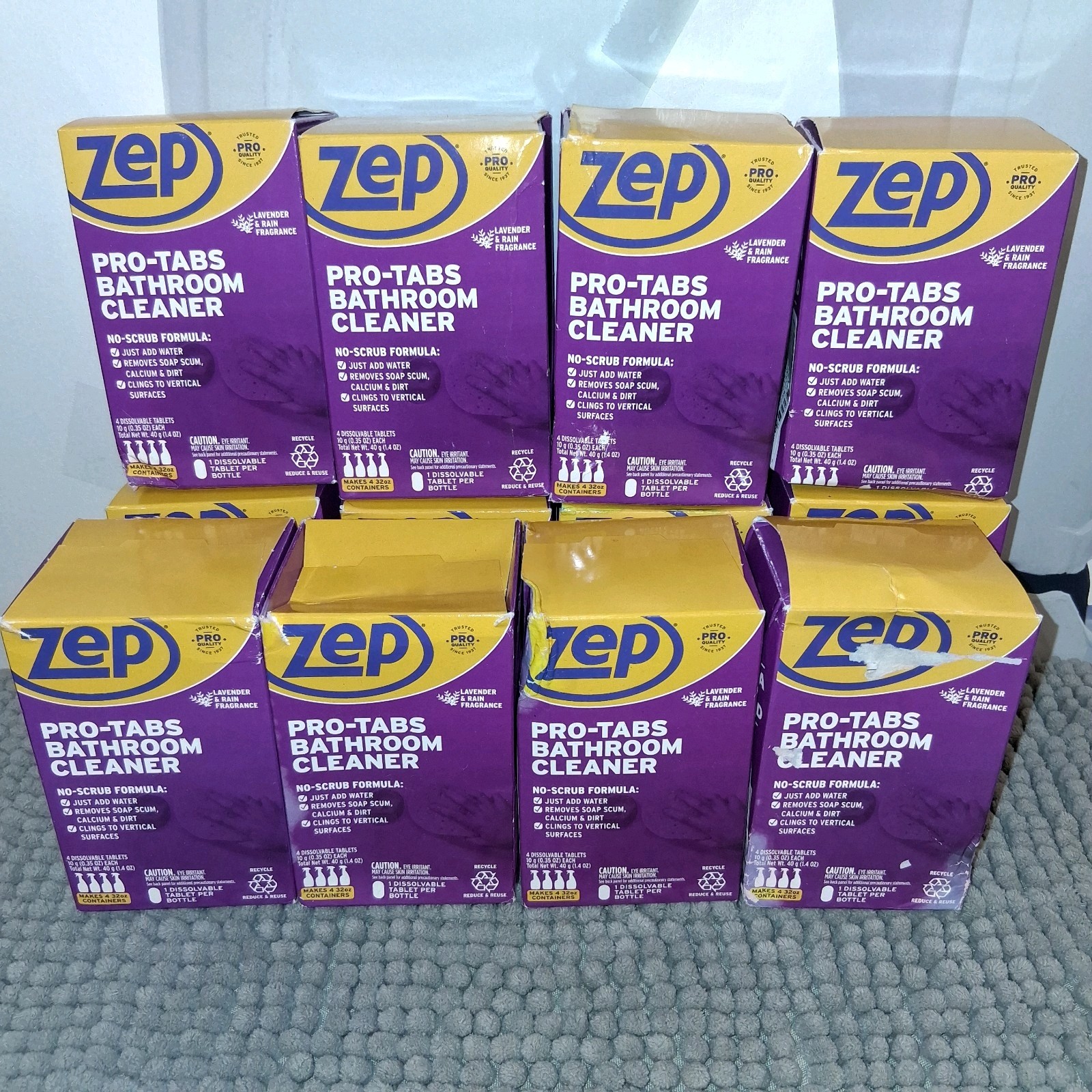 12x Zep Pro Tabs Bathroom Cleaner ,  New , Boxes Have Wear And Tear , READ