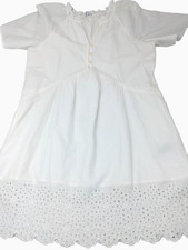 Old Navy White Short Sleeve Casual Dress Small Cut Outs Boho Embroidered Indie