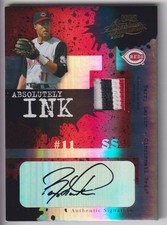 BARRY LARKIN 2005 DONRUSS PLAYOFF BASEBALL AUTOGRAPH JERSEY CARD #D 41/75
