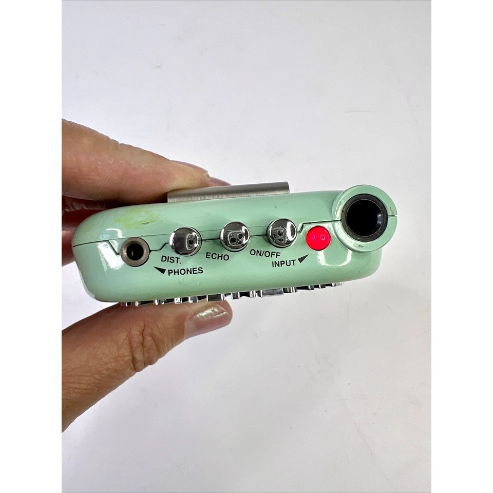 DANELECTRO HONEY TONE  Mini Headphone Amp 4" x 3.5" AQUA 1999 VERY RARE - image 3 of 4