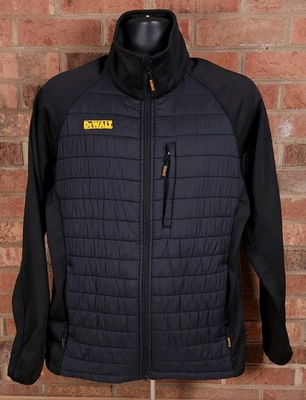 #ad Dewalt Mens Hybrid Insulated Jacket Full Zip Long Sleeve Black Sz Large $32.30