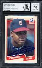 Frank Thomas Signed 1990 Fleer Update RC U-87 Chicago White Sox Auto 10 Beckett