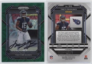2022 Panini Prizm Rookies Green Scope /75 Treylon Burks #313 Rookie Auto RC