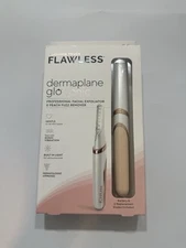 Dermaplane Glo Sonic Lighted Facial Exfoliator Sonic Dermaplane White RDescripti