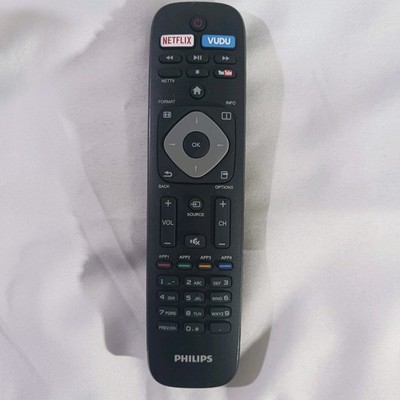 Genuine Phillips VRMT41JHG003 Smart TV  Remote Control Used Tested Black