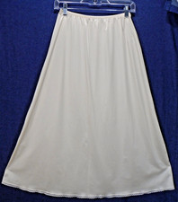 Vintage Vanity Fair Cream Nylon Long Half Slip Slight Flare USA MED 32" Long