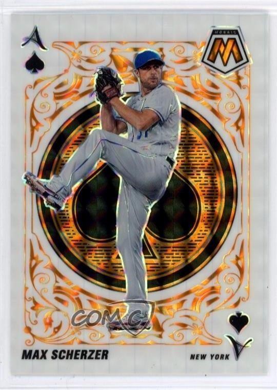 2022 Panini Mosaic Aces Reactive Orange Prizm /99 Max Scherzer #A-10 04qn