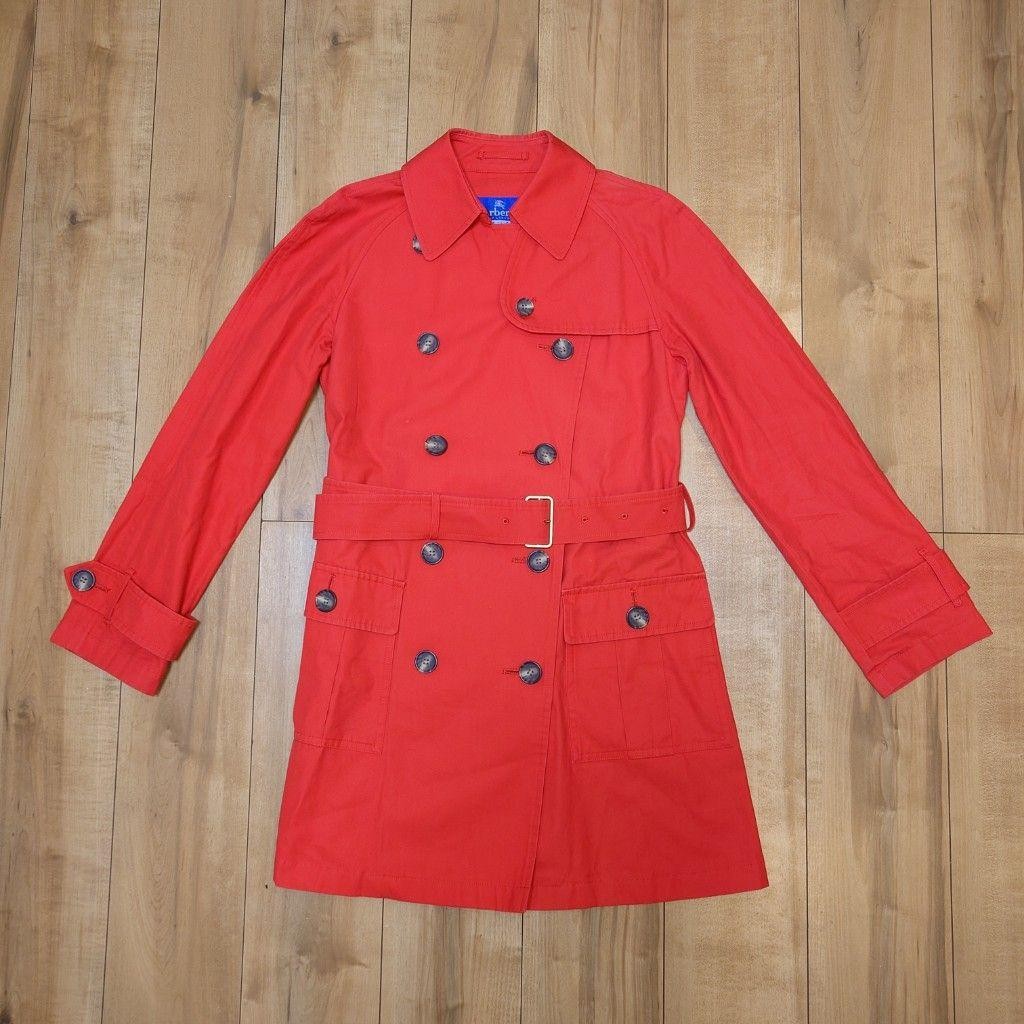 Vintage Burberry's Blue Label Trench Coat Red Mid US S Japan thumbnail 24