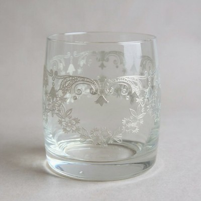 Cascade Crystal Double Old Fashioned Glasses by Import Assoc | Set of 2 | Exc Co